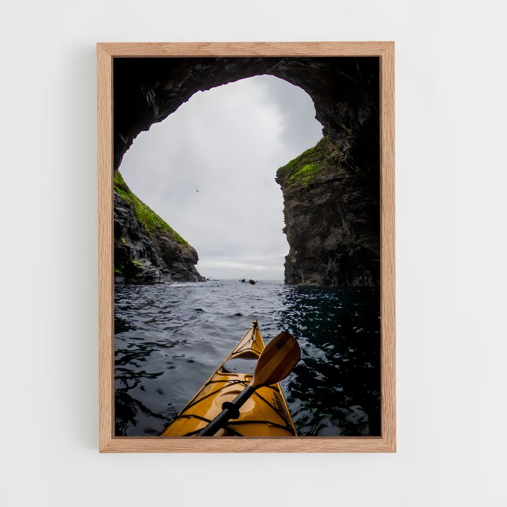 Poster Aventure dans la Grotte – affiche Canoë-kayak (vue 4)